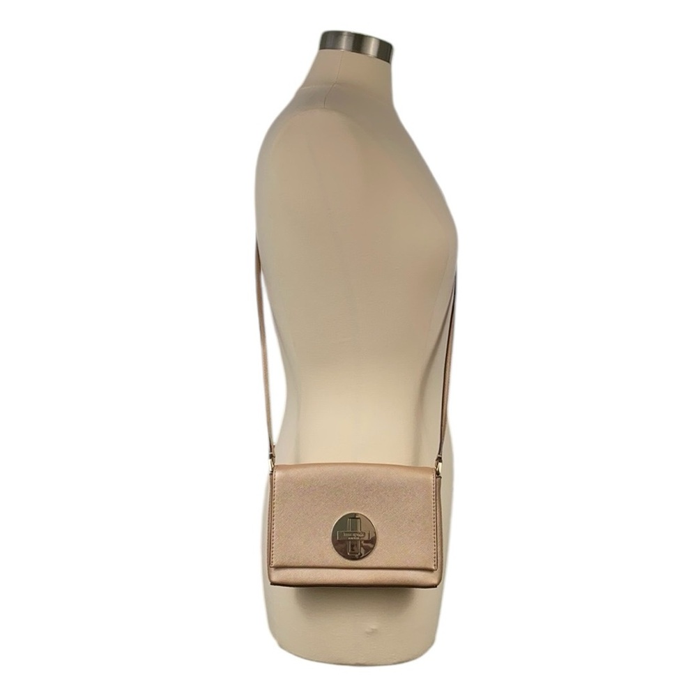 Kate Spade GUC Newberry Lane Sally Rose Gold Leather Turn-lock Crossbody - Picture 3 of 15